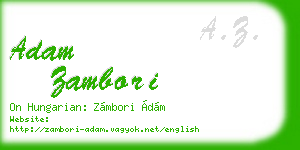 adam zambori business card